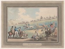 Racing [The Start], January 1, 1799., January 1, 1799. Creator: Thomas Rowlandson