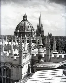 Radcliffe Camera and spire of St Mary's, Oxford, c1955. Creator: Arthur Charles Kirby Ware