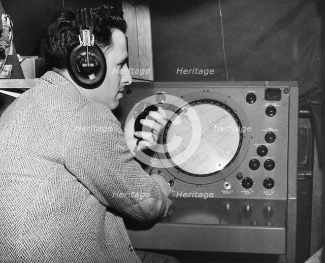 Radar operator, Marshall Plan, 1947-1951. Artist: Unknown