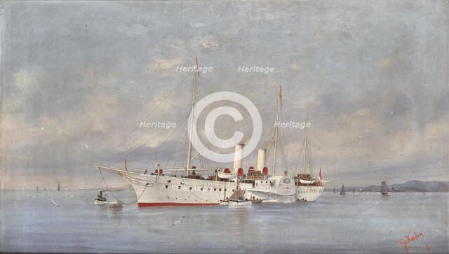 Radaviso "Miramar", the Imperial Austrian state yacht, 1893. Creator: Kappler, Gustav (1855-1922).