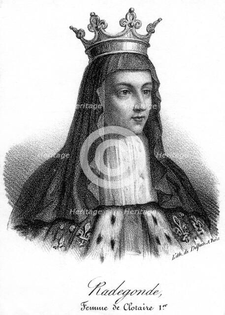 Radegonde, one of Clotaire I's four wives. Artist: Delpech