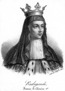 Radegonde, one of Clotaire I's four wives. Artist: Delpech