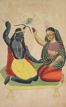 Radha and Krishna, 1800s. Creator: Unknown