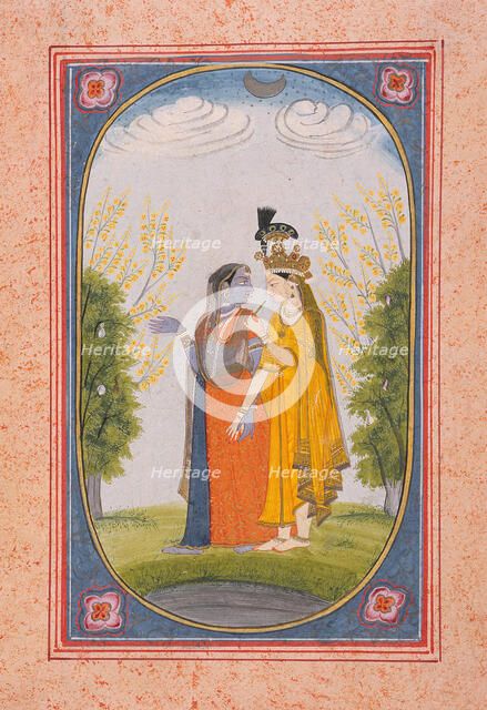 Radha and Krishna Exchange Clothes, c1800. Creator: Unknown.