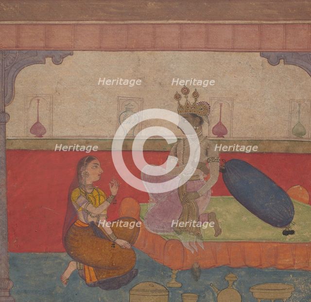 Radha Speaks to Krishna: Page from the Boston Rasikapriya (Lover's Breviary), ca. 1610. Creator: Unknown.
