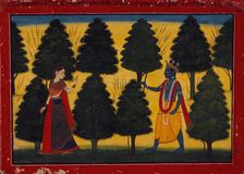 Radha Rejecting Krishna, c1760. Creator: Unknown