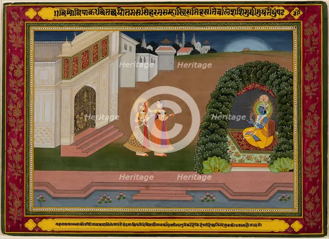 Radha’s Confidante Brings Her to Krishna, c. 1790-1800. Creator: Unknown.