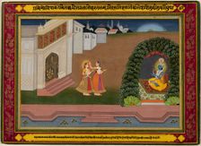 Radha’s Confidante Brings Her to Krishna, c. 1790-1800. Creator: Unknown