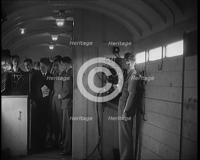Radio Operator on a Train, 1931. Creator: British Pathe Ltd.