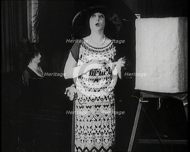 Radio Performers Playing Music and Singing, 1922. Creator: British Pathe Ltd.