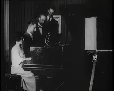 Radio Performers Playing Music and Singing, 1922. Creator: British Pathe Ltd