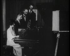 Radio Performers Playing Music and Singing, 1922. Creator: British Pathe Ltd