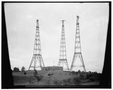 Radio towers, between 1910 and 1920. Creator: Harris & Ewing