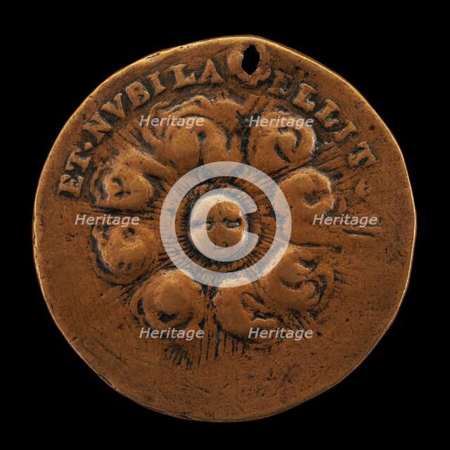 Radiant Sun Dispelling Clouds [reverse], c. 1575. Creator: Unknown.