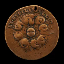 Radiant Sun Dispelling Clouds [reverse], c. 1575. Creator: Unknown