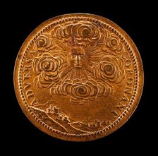 Radiant Sun over a Landscape [reverse], 1634. Creator: Abraham Dupre