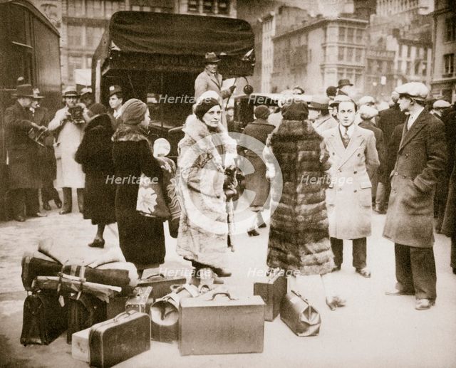 Radical 'hunger marchers' gathering in New York, USA, Great Depression, November 1932. Creator: Unknown.