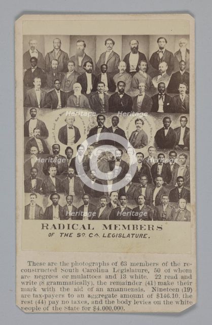 Radical Members of the South Carolina Legislature, 1868. Creator: Unknown.