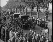 RAF Officers and Male Civilians Taking Part in a Funeral Parade for the Dead Crew of the..., 1930. Creator: British Pathe Ltd
