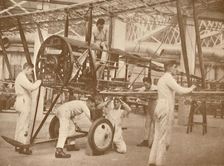 RAF Apprentices Rigging a Plane at the Technical School, Halton Buckinghamshire, 1927