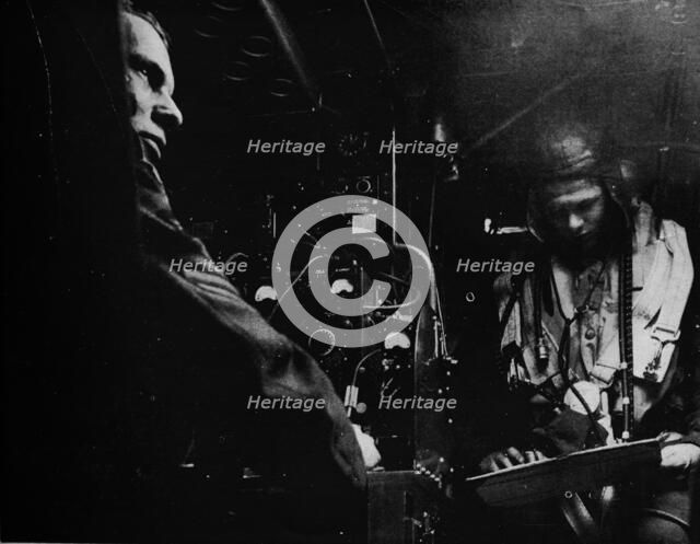 RAF bomber radio operator, 1941. Artist: Unknown.