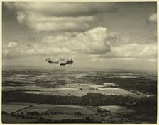 RAF Film Production Unit film still showing a hurribomber in flight, 1942. Creator: Royal Air Force Fim Production Unit