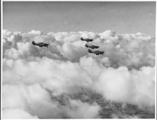 RAF Film Production Unit film still showing a hurribomber in flight, 1942. Creator: Royal Air Force Fim Production Unit