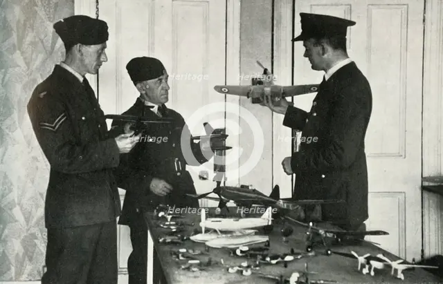 RAF personnel learning to identify aircraft during the Second World War, 1941.  Creator: Charles Brown.