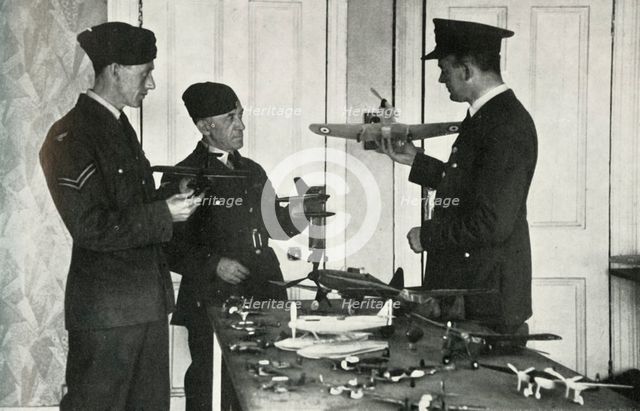 RAF personnel learning to identify aircraft during the Second World War, 1941.  Creator: Charles Brown.