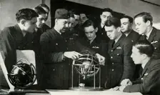 RAF personnel learning navigation during the Second World War, 1941. Creator: Charles Brown