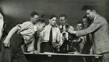 RAF personnel receiving aero-engine instruction, 1941. Creator: Charles Brown