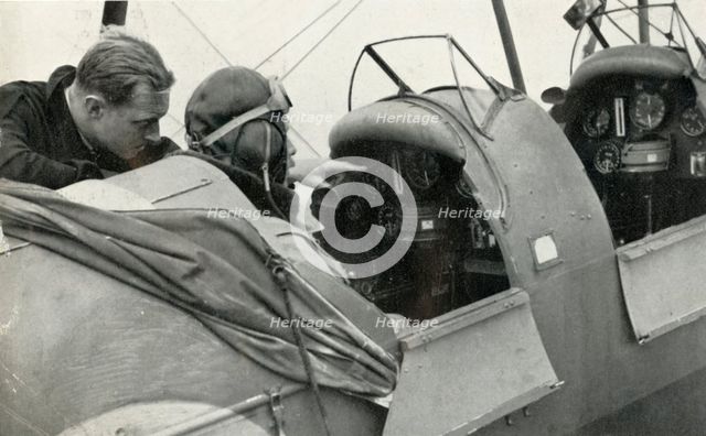 RAF pilot learning to fly during the Second World War, 1941. Creator: Charles Brown.