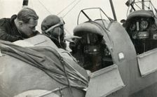 RAF pilot learning to fly during the Second World War, 1941. Creator: Charles Brown