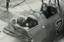 RAF pilot learning to fly during the Second World War, 1941. Creator: Charles Brown