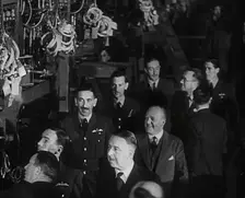 RAF Pilots Touring a Plane Factory, 1942. Creator: British Pathe Ltd