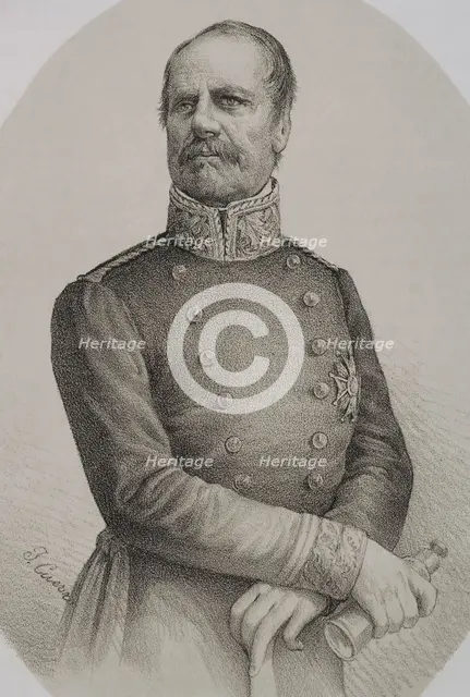 Rafael Maroto, (1783-1847), Spanish military who fought on the Carlist faction during the 1st..,1869 Creator: Jose Cuevas.