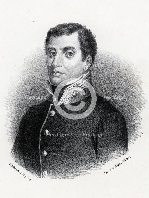 Rafael de Riego y Nunez (1785-1823), Spanish military and politician, led the military uprising i…