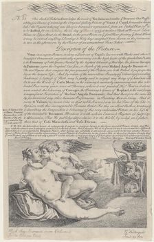 Raffle Ticket for the Painting of Venus and Cupid after Michelangelo, 1734. Creator: Gerard Vandergucht