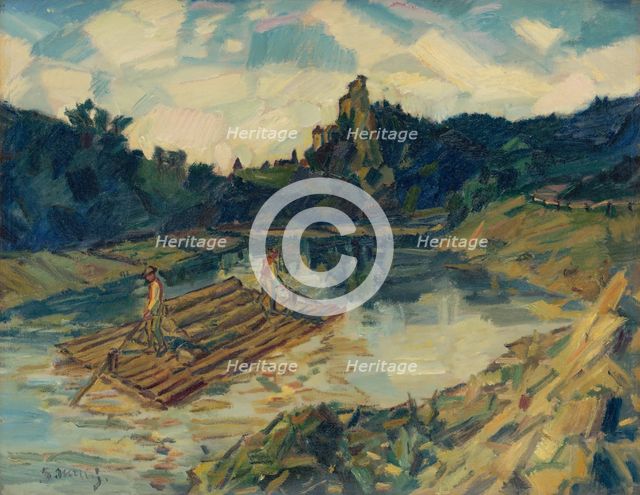 Rafters. On the River Orava, 1935-1940. Creator: Gustav Mally.