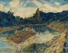 Rafters. On the River Orava, 1935-1940. Creator: Gustav Mally