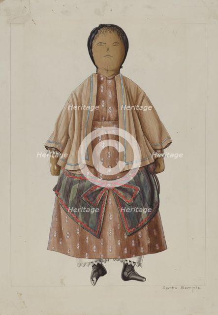 Rag Doll "Susie", c. 1937. Creator: Bertha Semple.