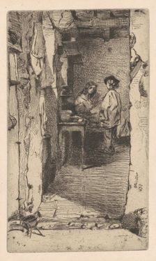 Rag Pickers, Quartier Mouffetard, Paris, 1858. Creator: James Abbott McNeill Whistler