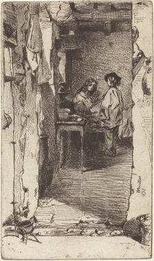 Rag Pickers, Quartier Mouffetard, Paris, 1858. Creator: James Abbott McNeill Whistler