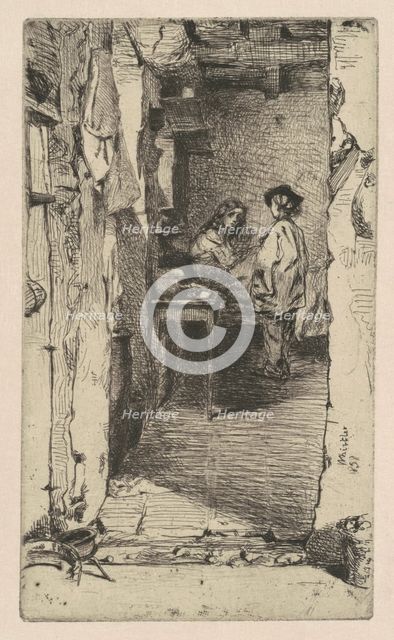 Rag Pickers, Quartier Mouffetard, Paris, 1858. Creator: James Abbott McNeill Whistler.