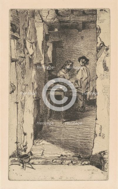 Rag Pickers, Quartier Mouffetard, Paris, 1858. Creator: James Abbott McNeill Whistler.