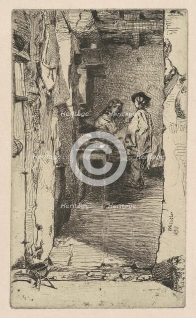 Rag Pickers, Quartier Mouffetard, Paris, 1858. Creator: James Abbott McNeill Whistler.