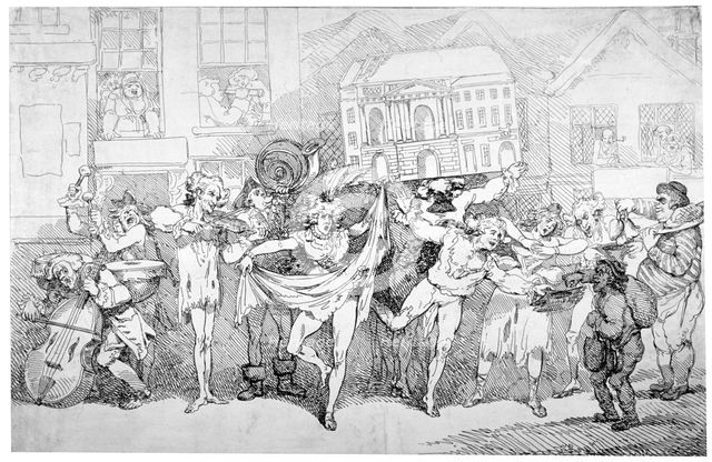 Ragged musicians and dancers, 1791. Artist: Thomas Rowlandson