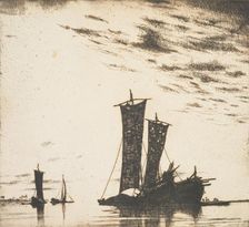 Ragged sails, 1925. Creator: Ernest Stephen Lumsden