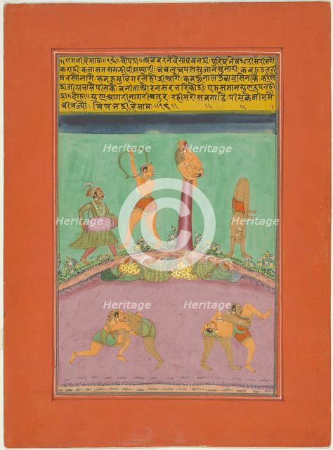 Ragini Desakh, Page from a Jaipur Ragamala Set, 1750/70. Creator: Unknown.