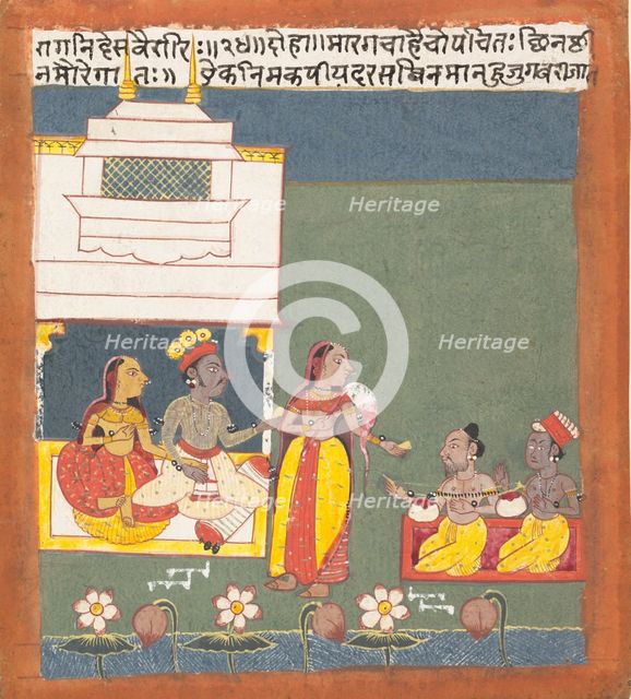 Ragini Des Variri: Page from a Dispersed Ragamala Series (Garland of Musical Modes), ca. 1680. Creator: Unknown.